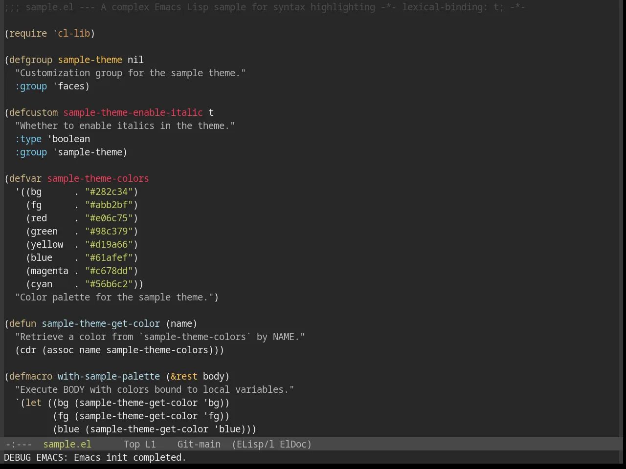 Base16 Tender Theme in emacs-lisp-mode