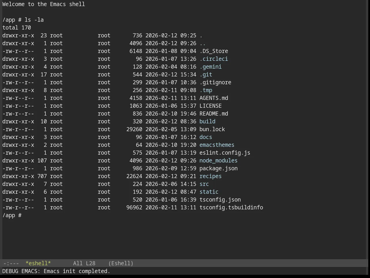 Base16 Tender Theme in eshell