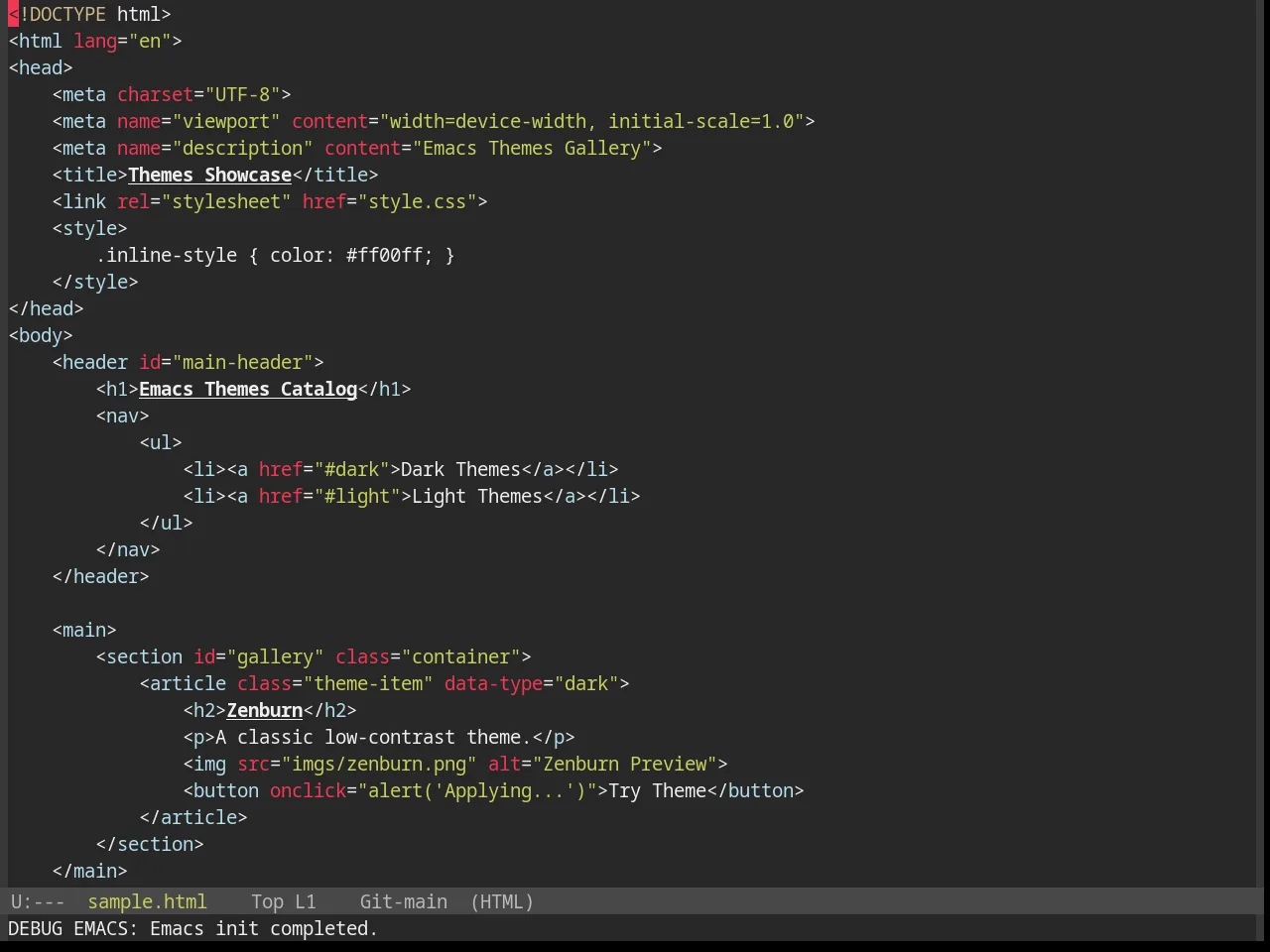 Base16 Tender Theme in html-mode