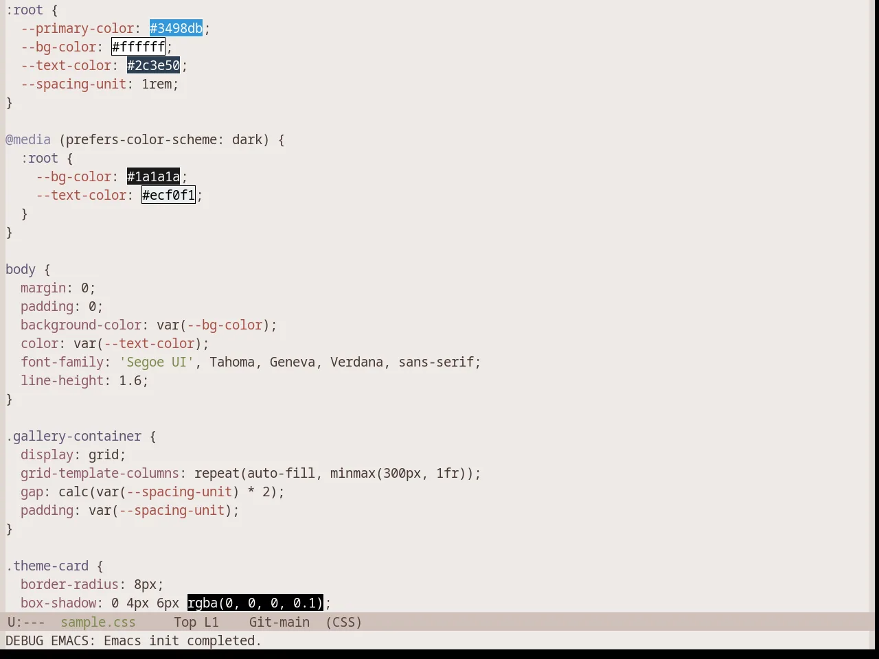Base16 Terracotta Theme in css-mode
