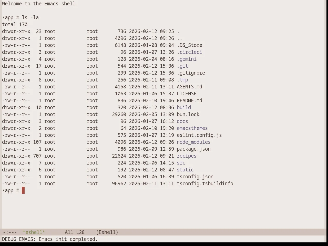 Base16 Terracotta Theme in eshell