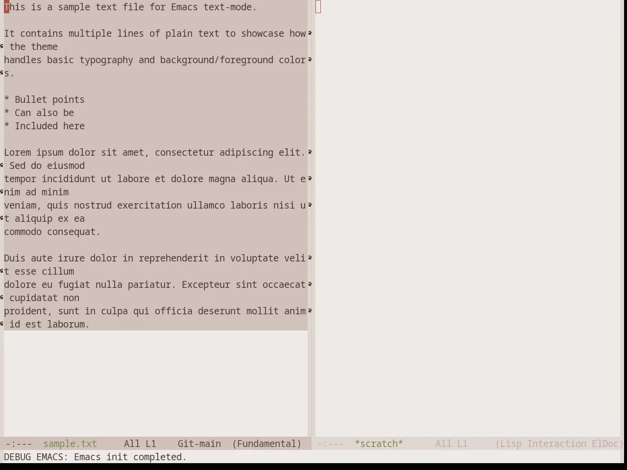 Base16 Terracotta Theme in fundamental-mode