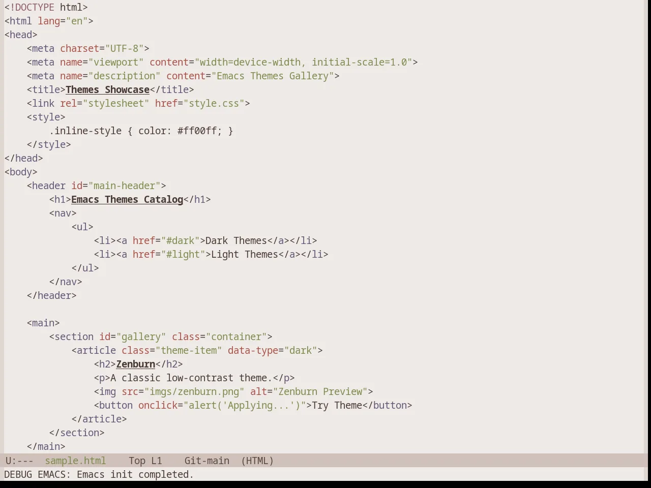 Base16 Terracotta Theme in html-mode