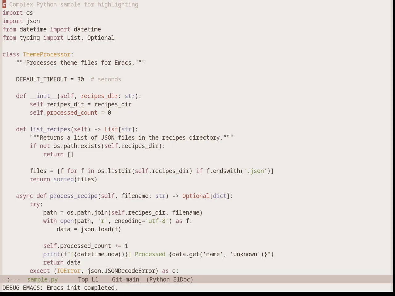 Base16 Terracotta Theme in python-mode
