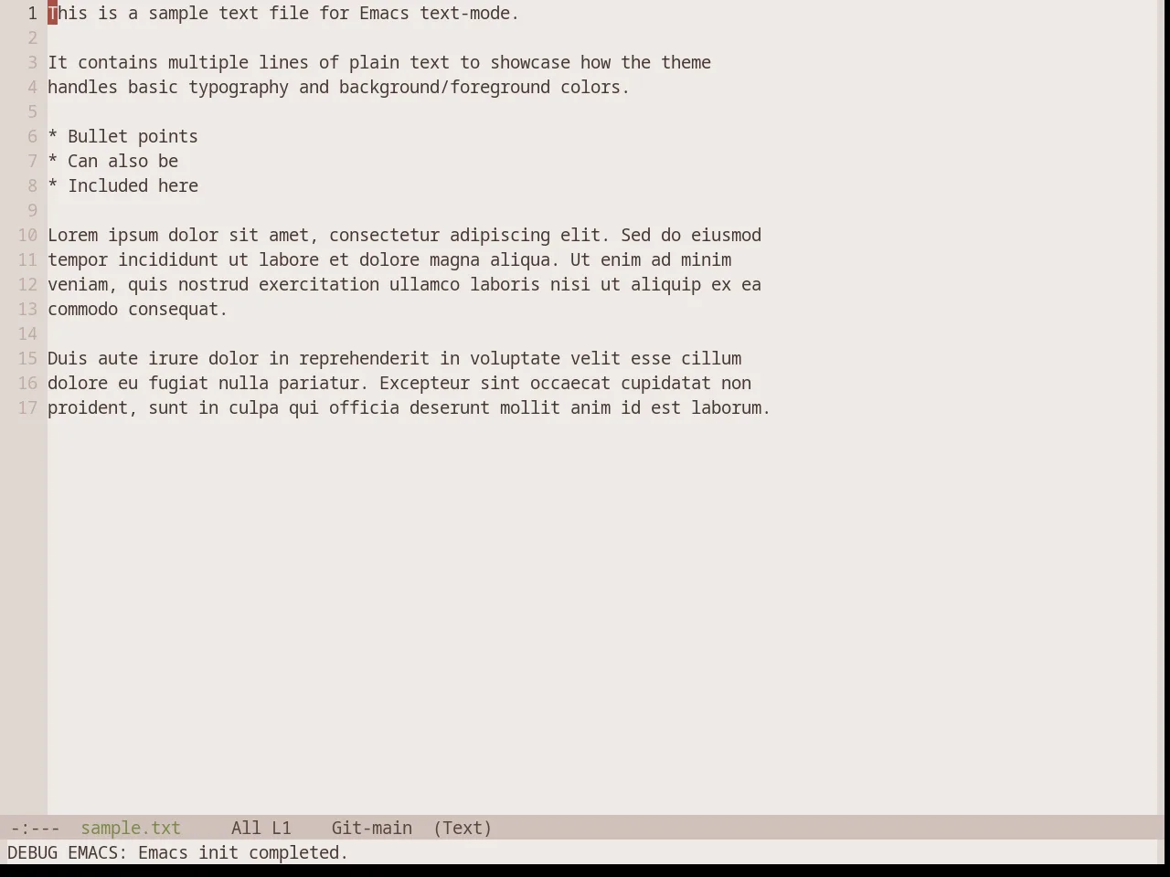 Base16 Terracotta Theme in text-mode