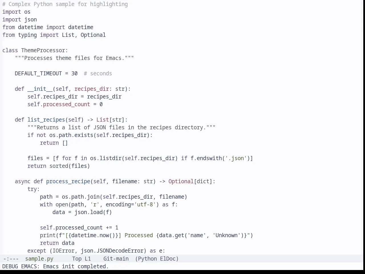 Base16 Tokyo City Light Theme in python-mode