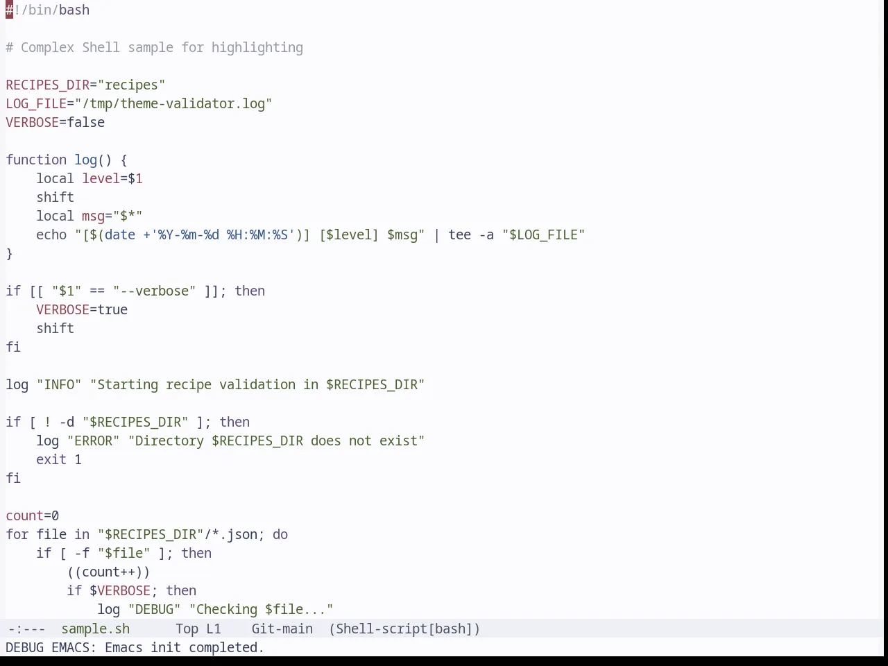 Base16 Tokyo City Light Theme in sh-mode
