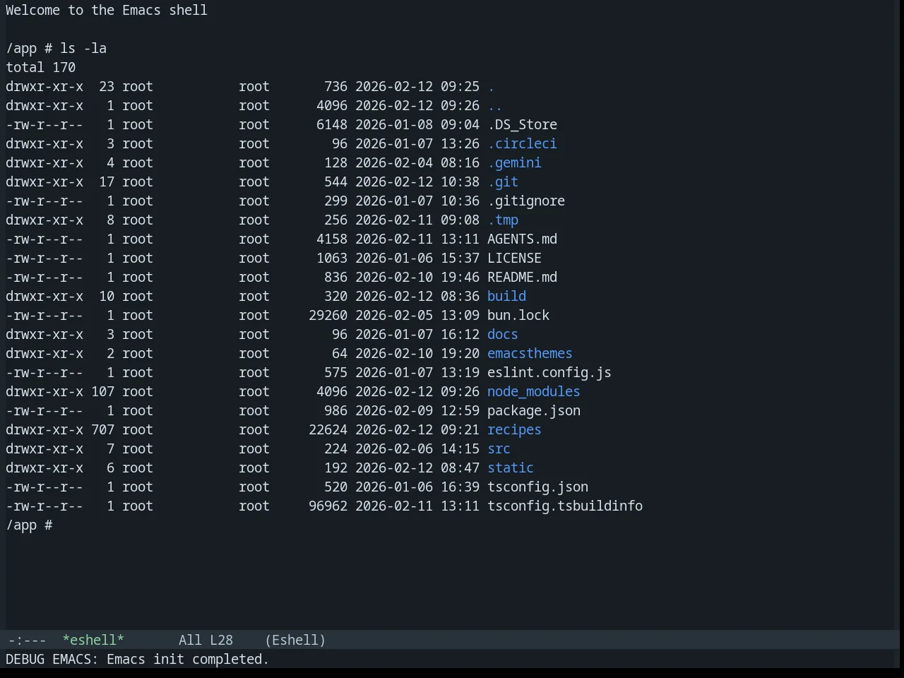 Base16 Tokyo City Terminal Dark Theme in eshell