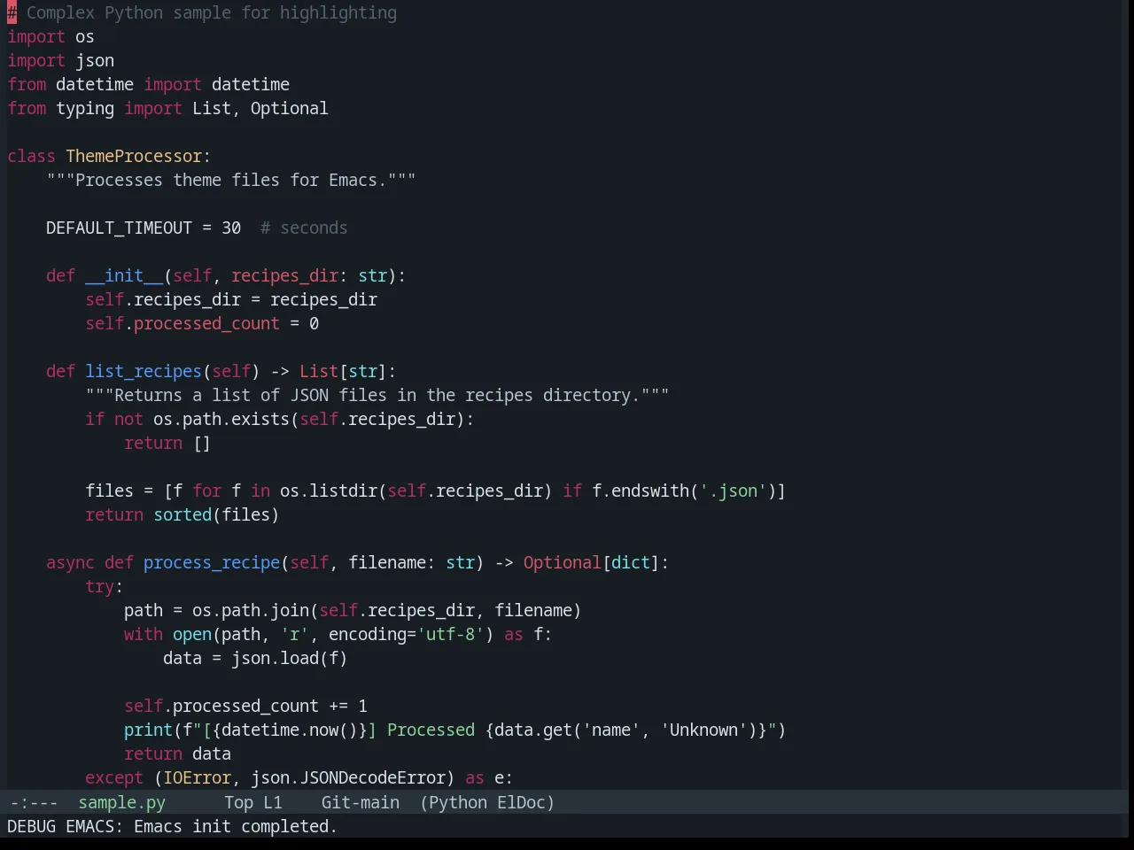 Base16 Tokyo City Terminal Dark Theme in python-mode