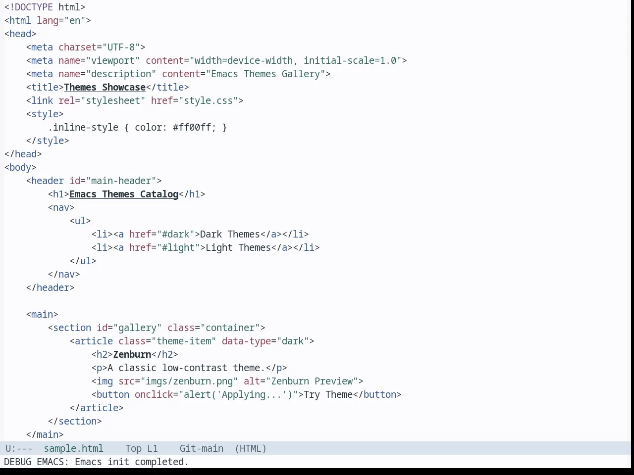 Base16 Tokyo City Terminal Light Theme in html-mode