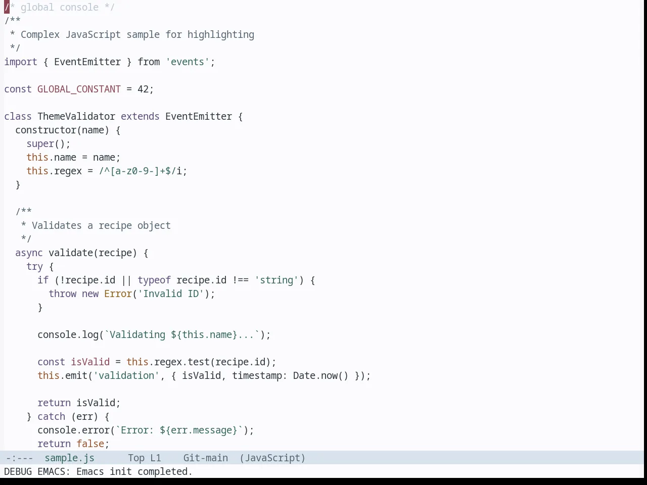 Base16 Tokyo City Terminal Light Theme in javascript-mode