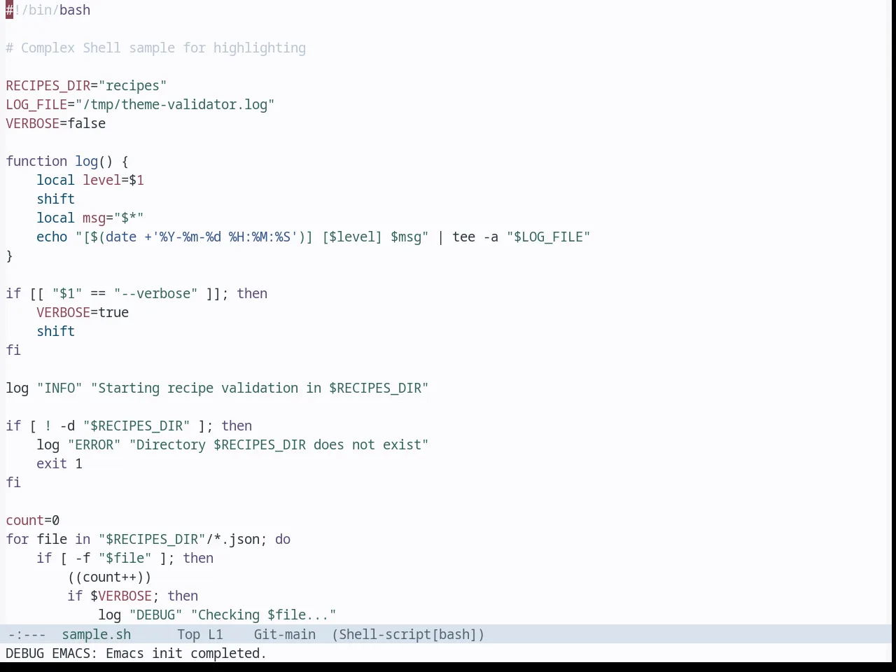 Base16 Tokyo City Terminal Light Theme in sh-mode
