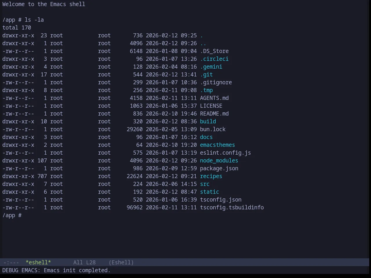Base16 Tokyo Night Dark Theme in eshell