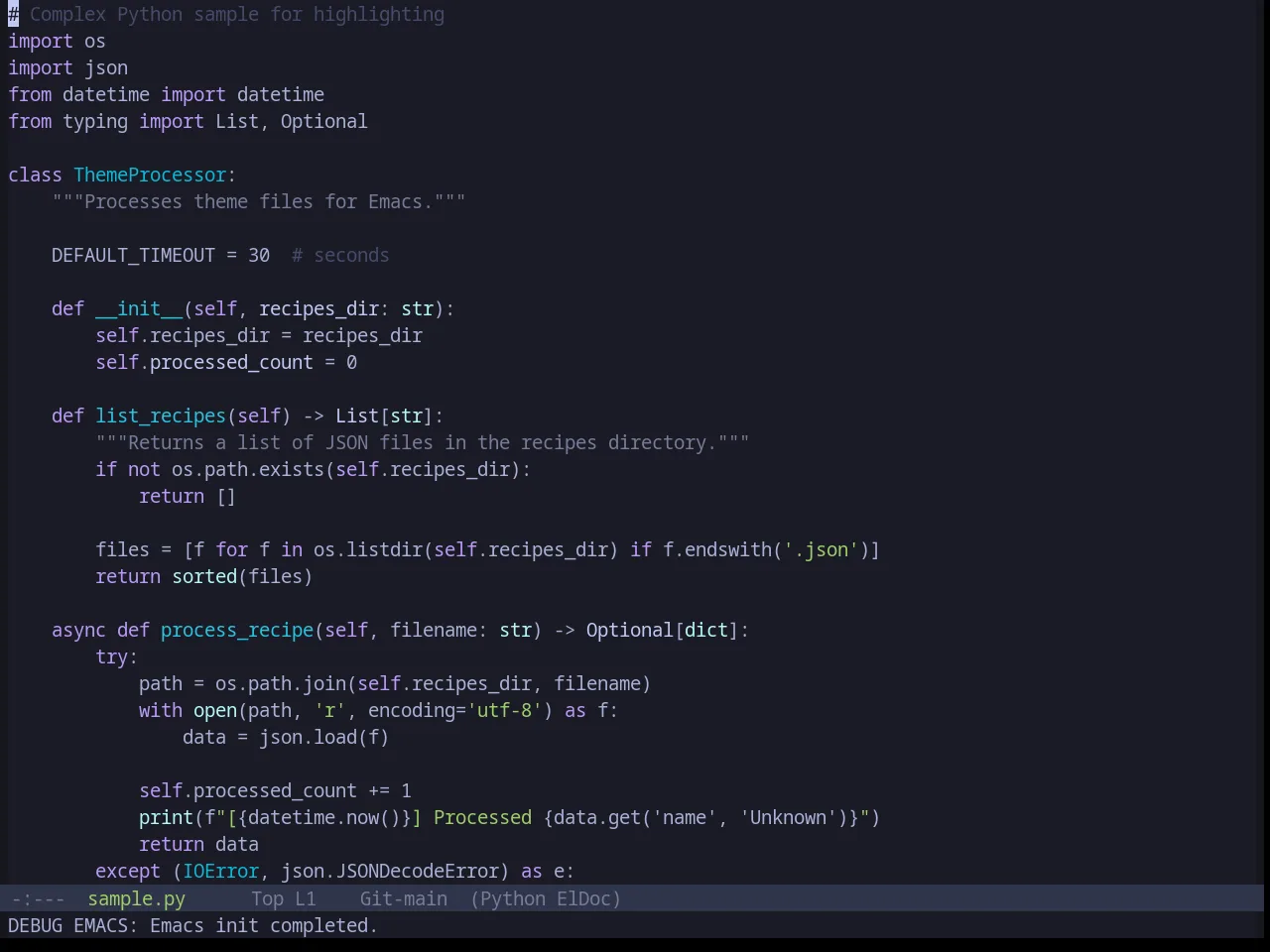 Base16 Tokyo Night Dark Theme in python-mode