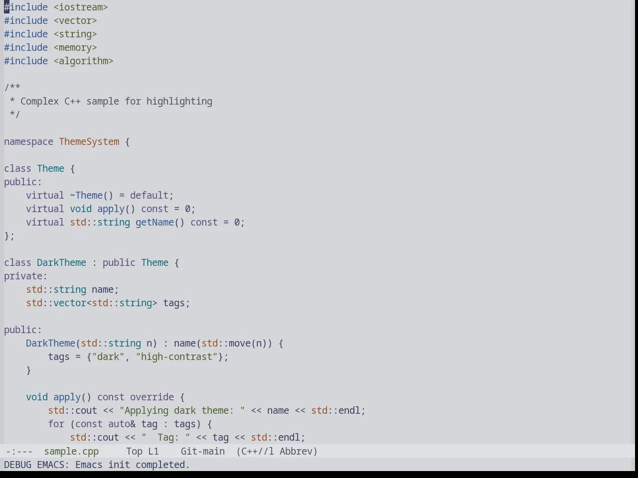 Base16 Tokyo Night Light Theme in c++-mode