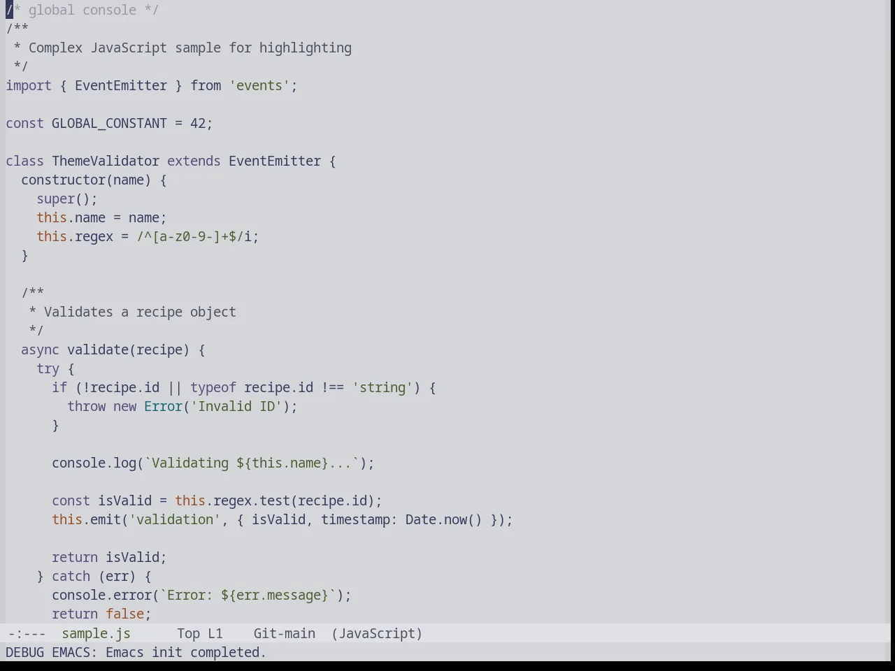Base16 Tokyo Night Light Theme in javascript-mode