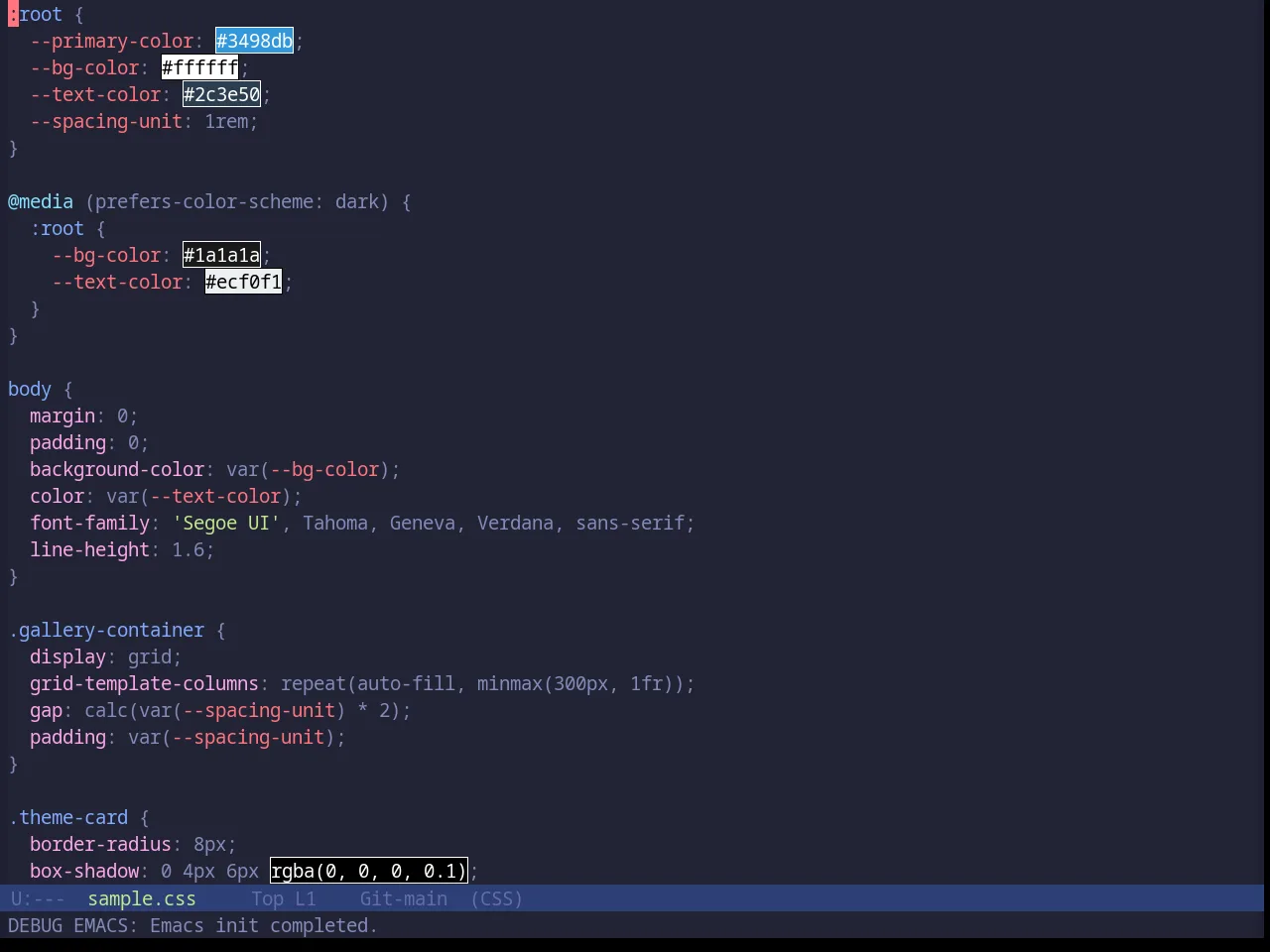 Base16 Tokyo Night Moon Theme in css-mode