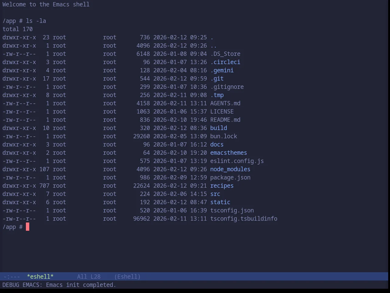 Base16 Tokyo Night Moon Theme in eshell