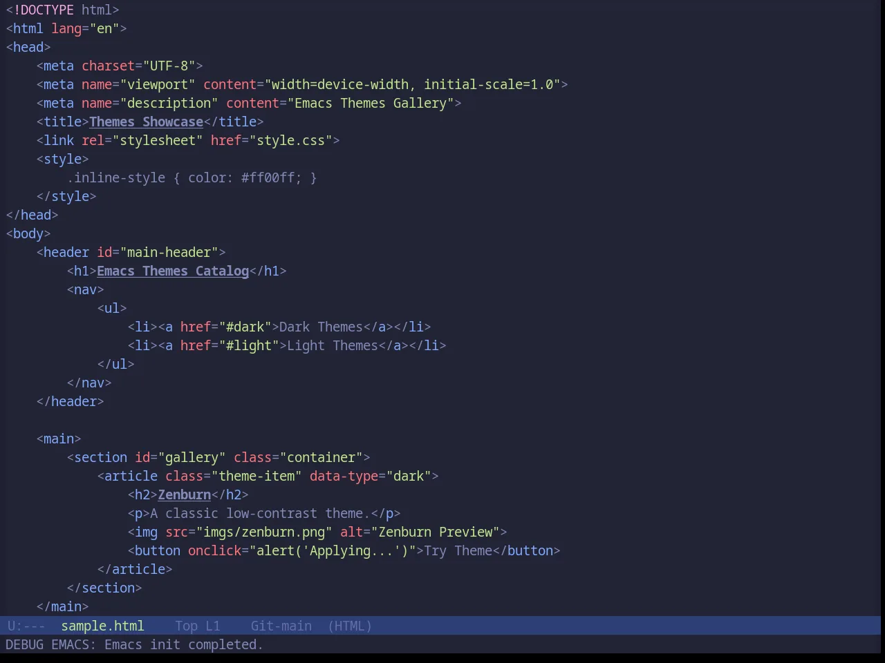 Base16 Tokyo Night Moon Theme in html-mode