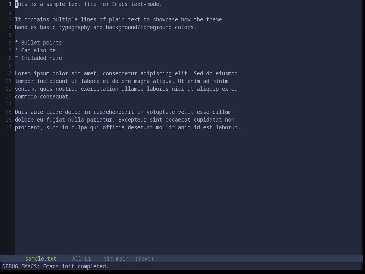Base16 Tokyo Night Storm Theme in text-mode