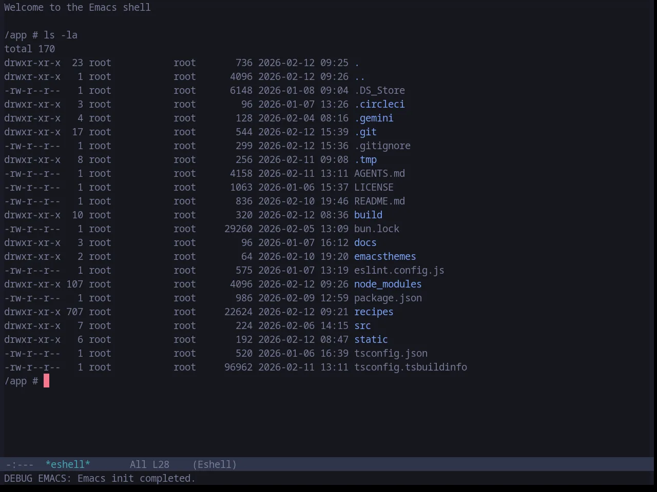 Base16 Tokyo Night Terminal Dark Theme in eshell