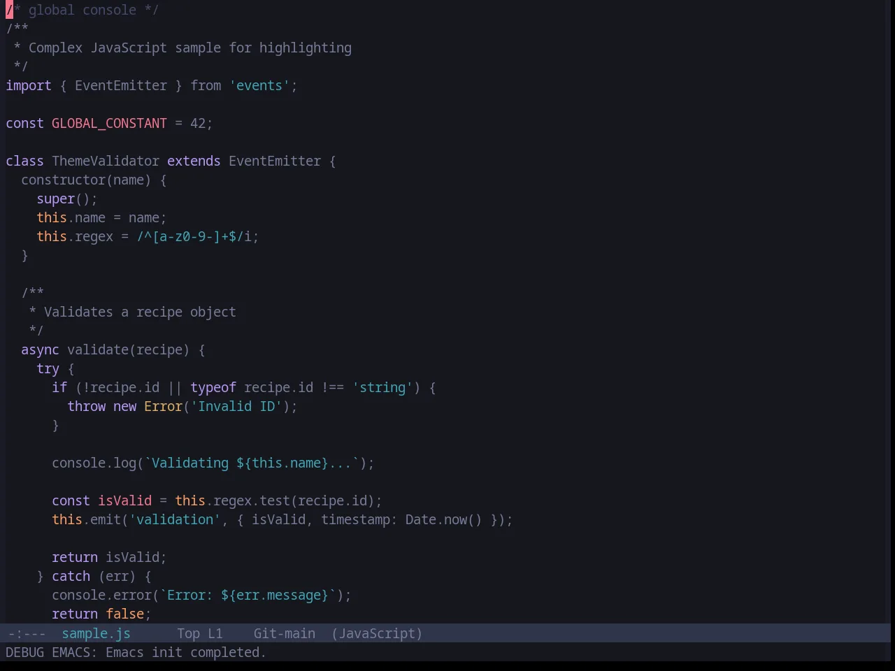 Base16 Tokyo Night Terminal Dark Theme in javascript-mode