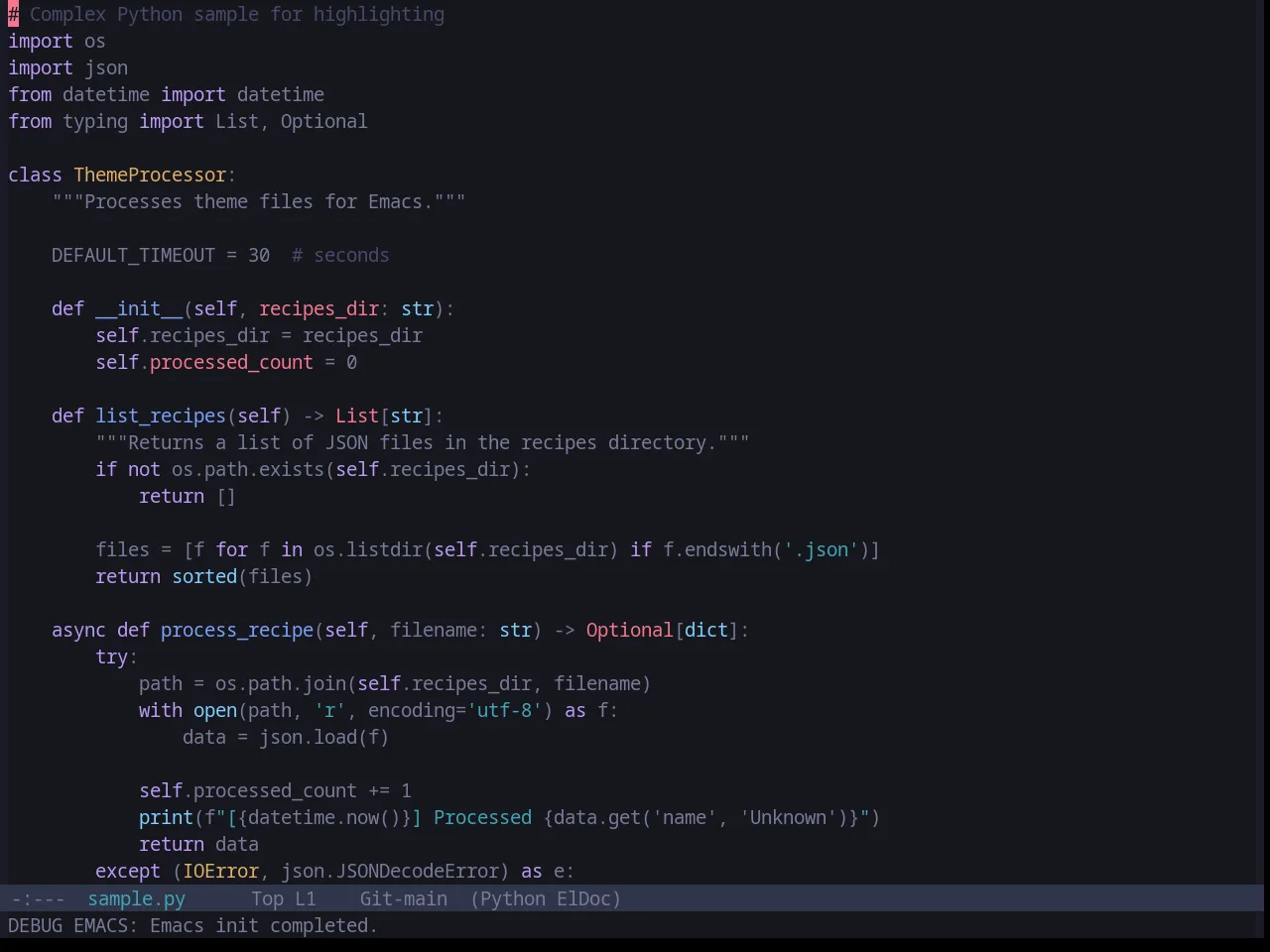 Base16 Tokyo Night Terminal Dark Theme in python-mode