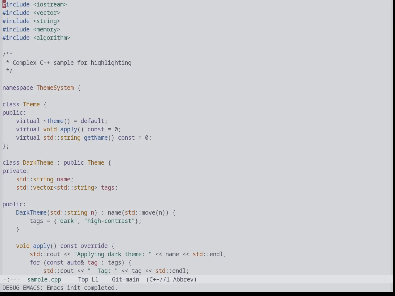 Base16 Tokyo Night Terminal Light Theme in c++-mode