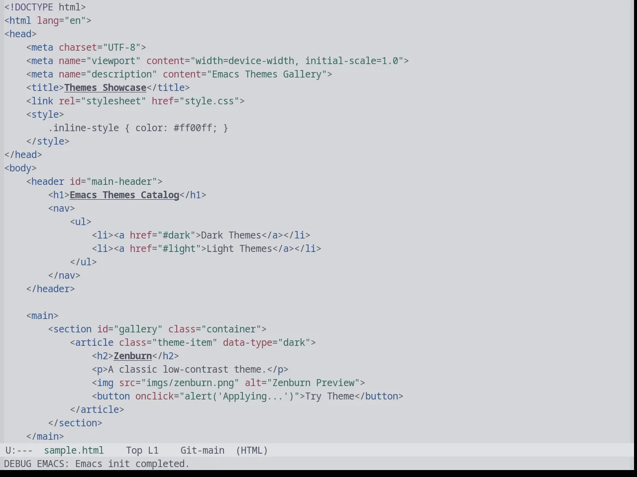 Base16 Tokyo Night Terminal Light Theme in html-mode