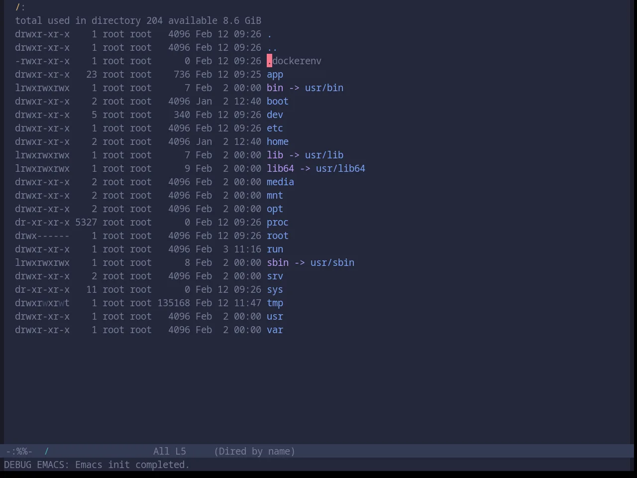 Base16 Tokyo Night Terminal Storm Theme in dired
