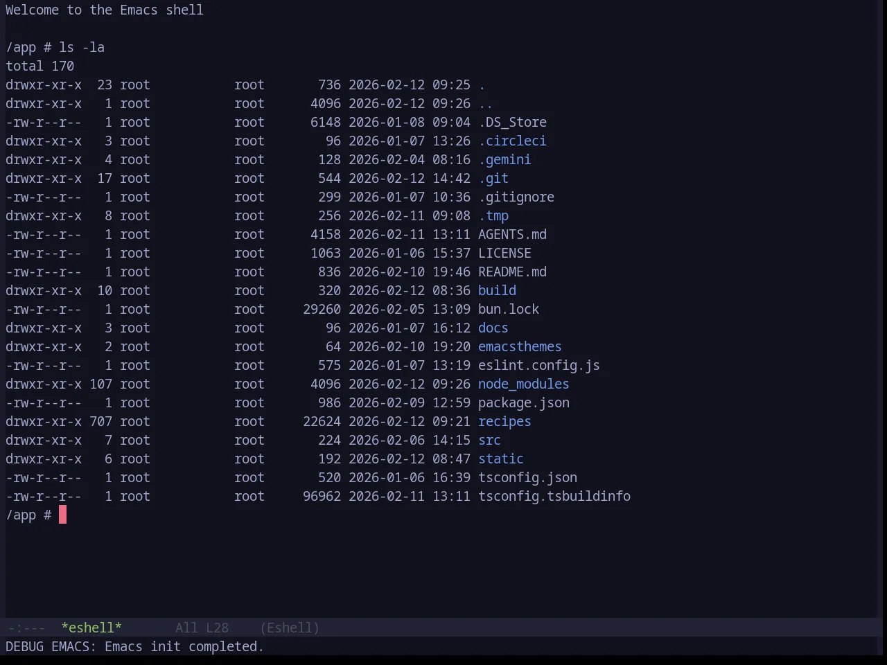 Base16 Tokyodark Terminal Theme in eshell
