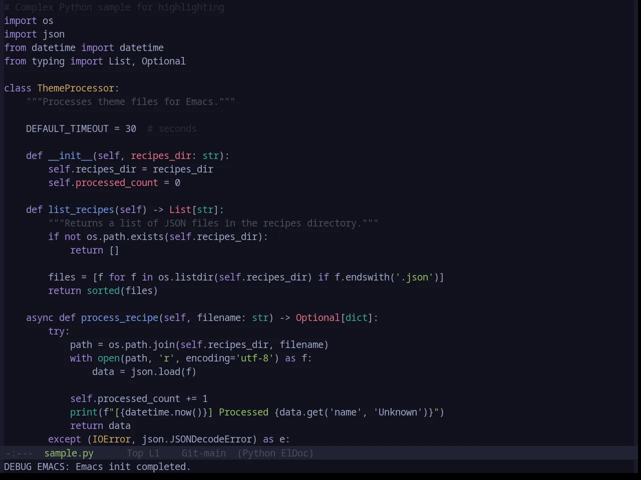 Base16 Tokyodark Terminal Theme in python-mode