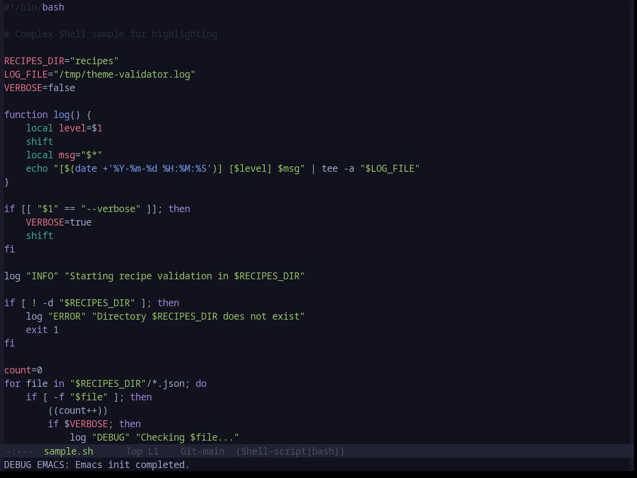 Base16 Tokyodark Terminal Theme in sh-mode