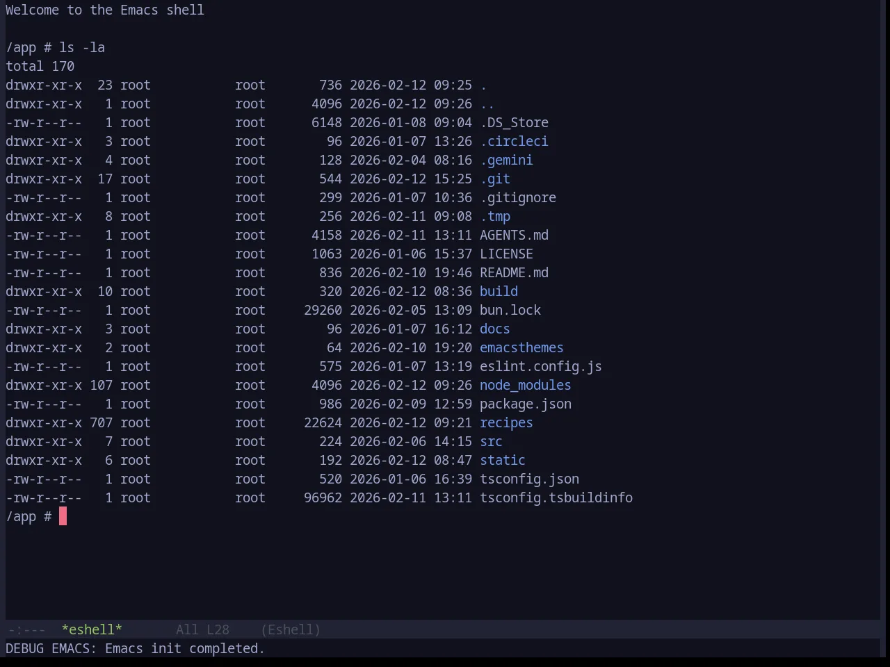 Base16 Tokyodark Theme in eshell