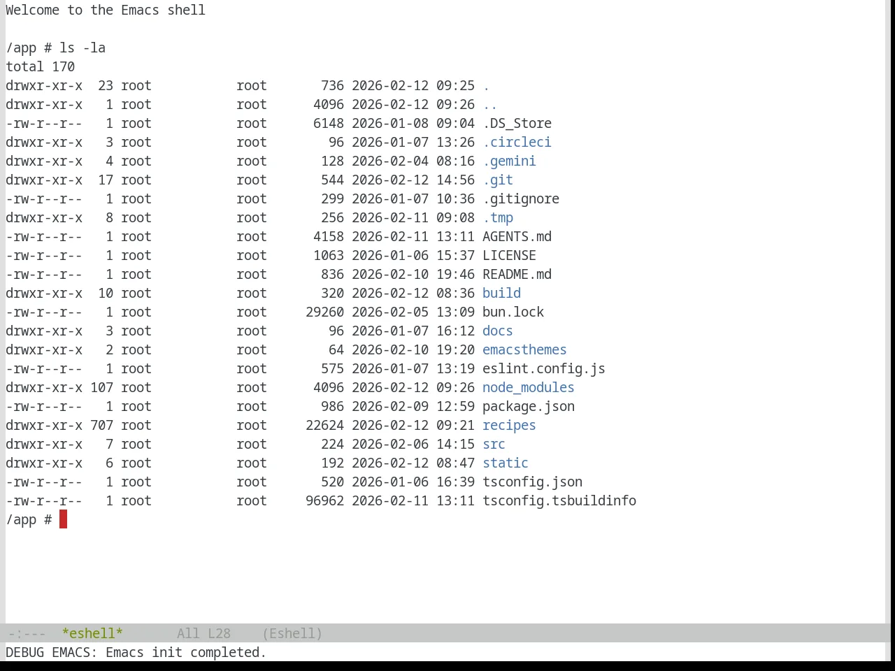 Base16 Tomorrow Theme in eshell