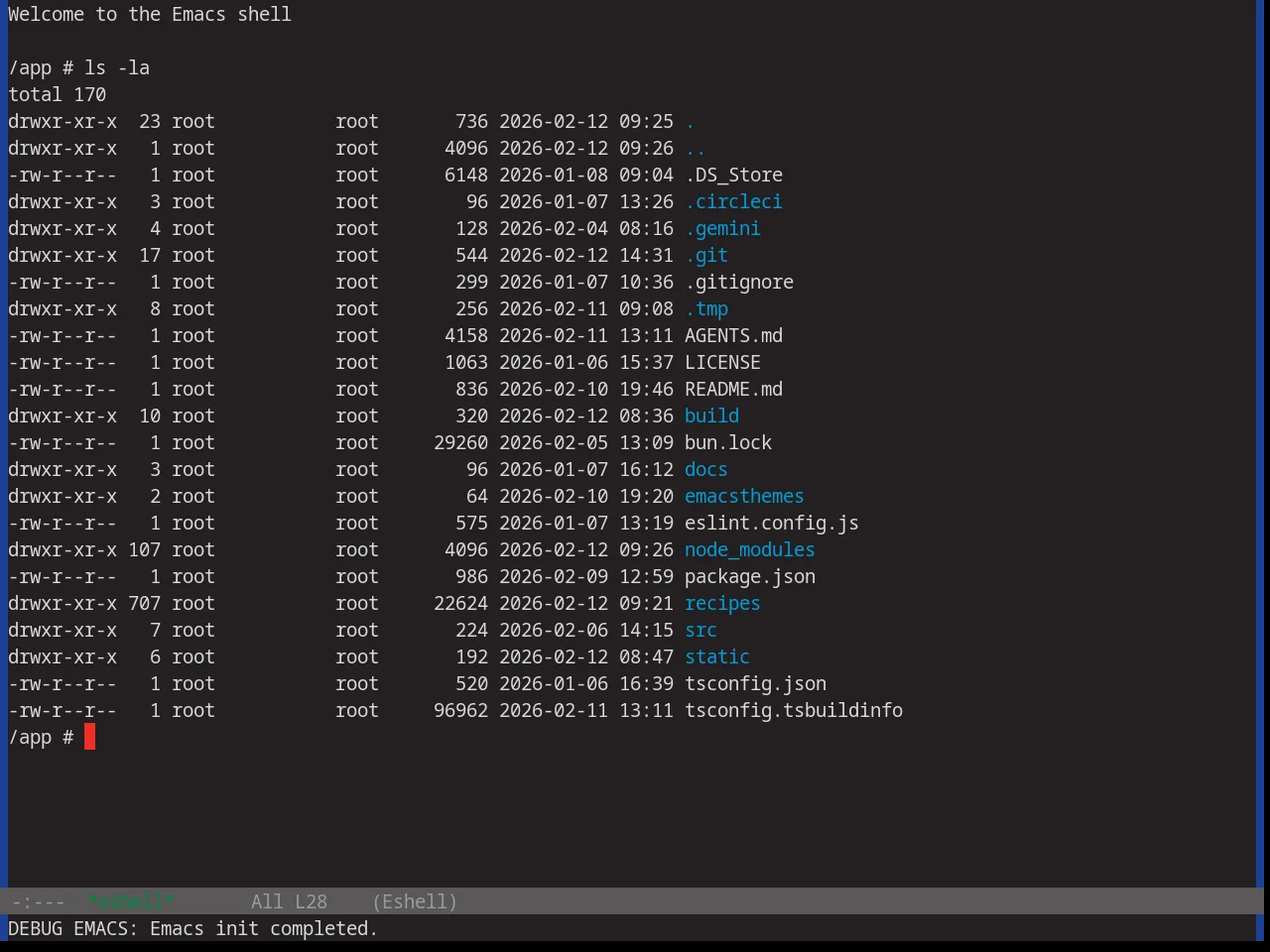 Base16 Tube Theme in eshell
