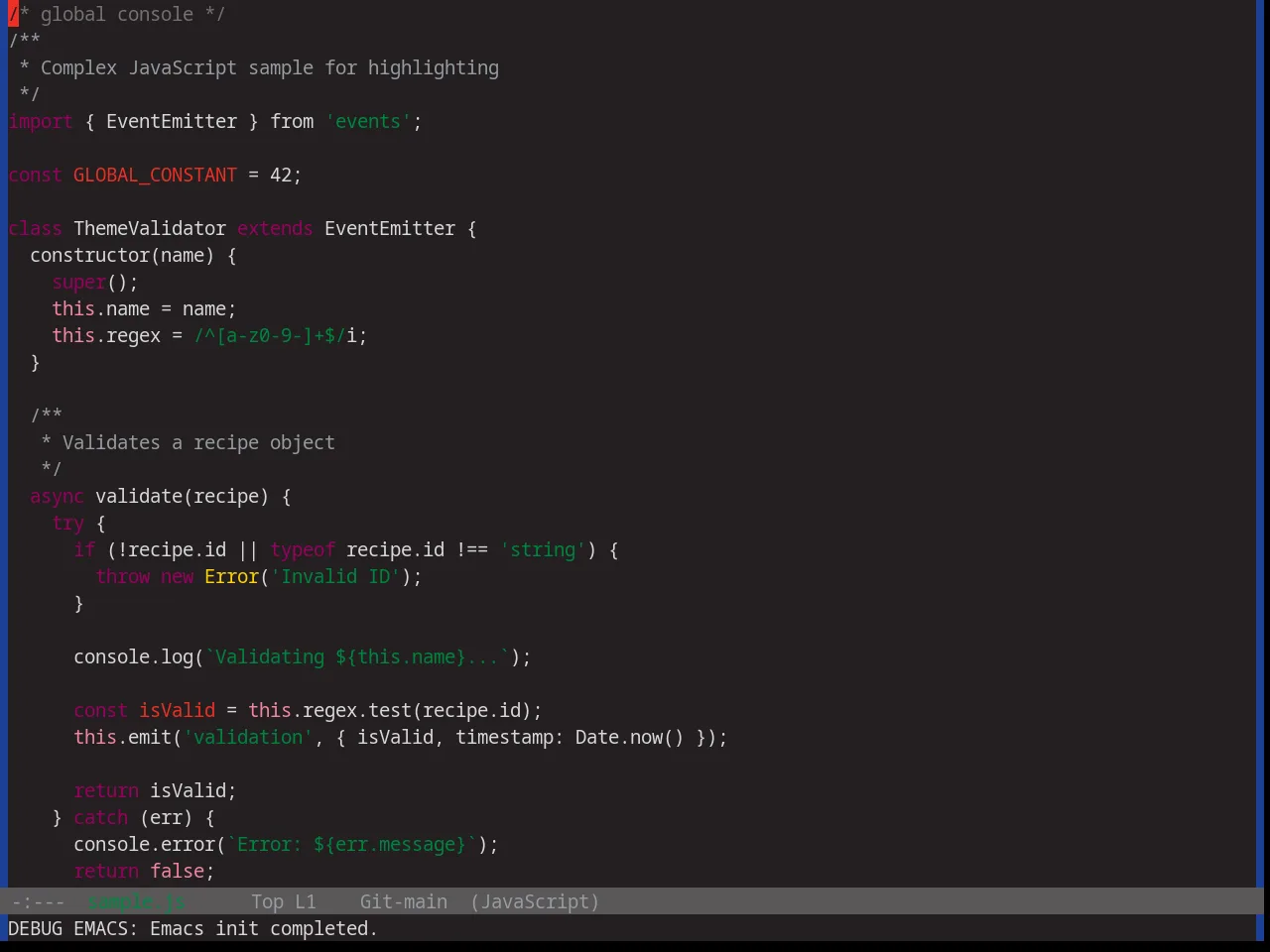 Base16 Tube Theme in javascript-mode