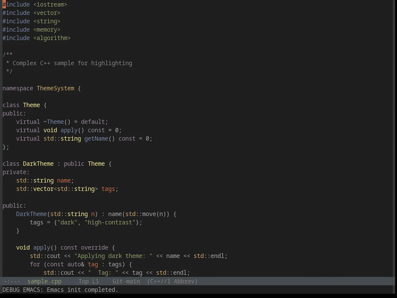 Base16 Twilight Theme in c++-mode