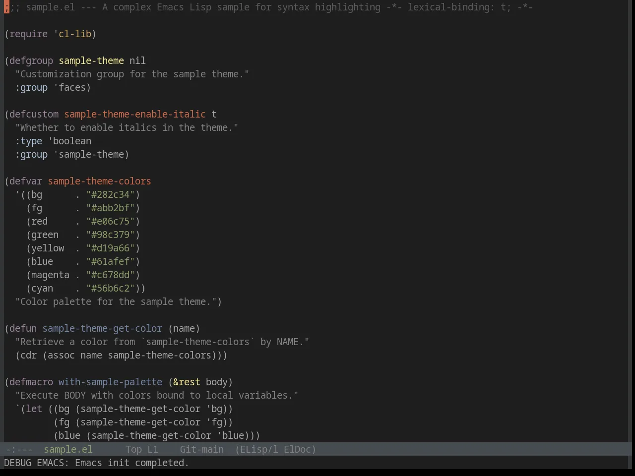 Base16 Twilight Theme in emacs-lisp-mode