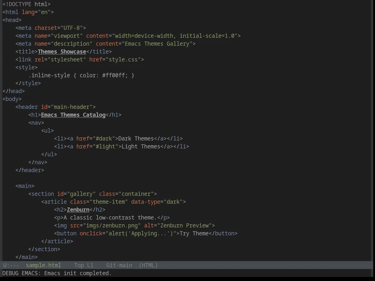 Base16 Twilight Theme in html-mode