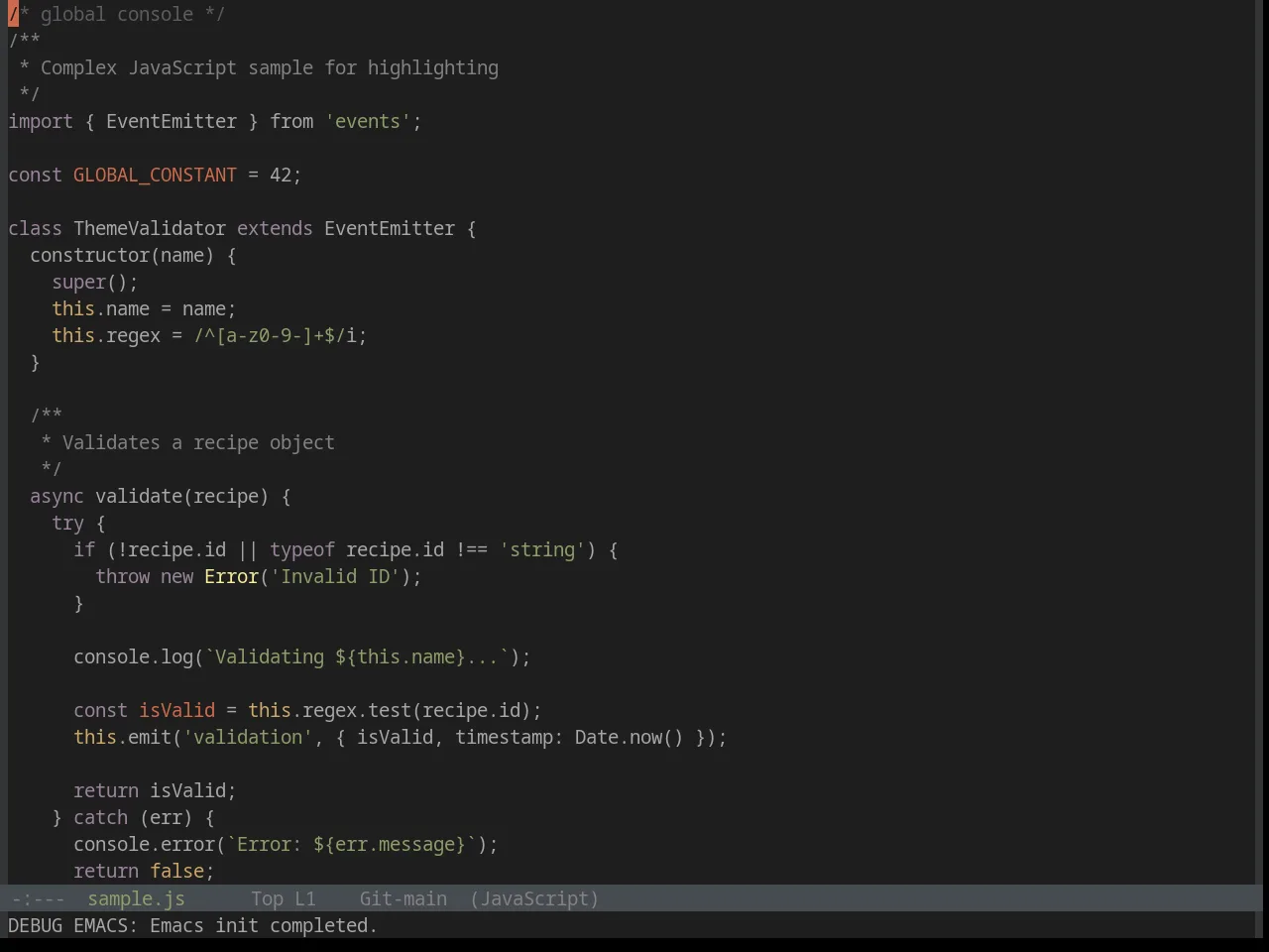 Base16 Twilight Theme in javascript-mode
