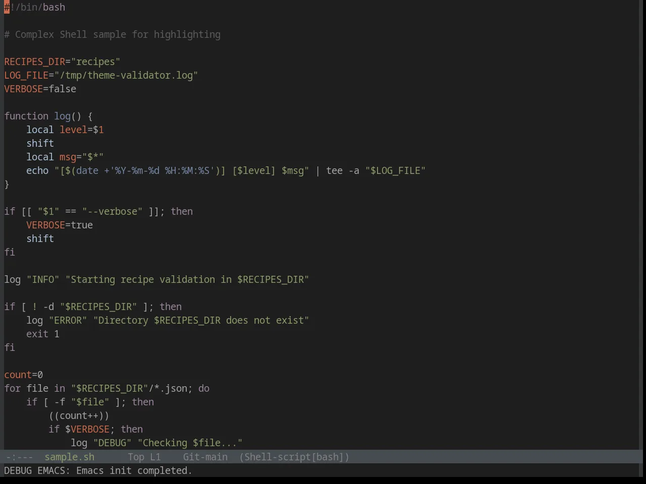 Base16 Twilight Theme in sh-mode