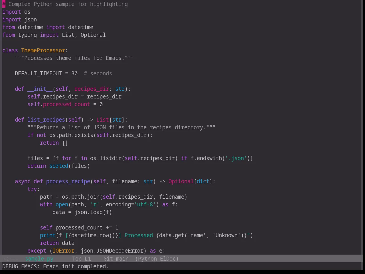 Base16 Unikitty Dark Theme in python-mode