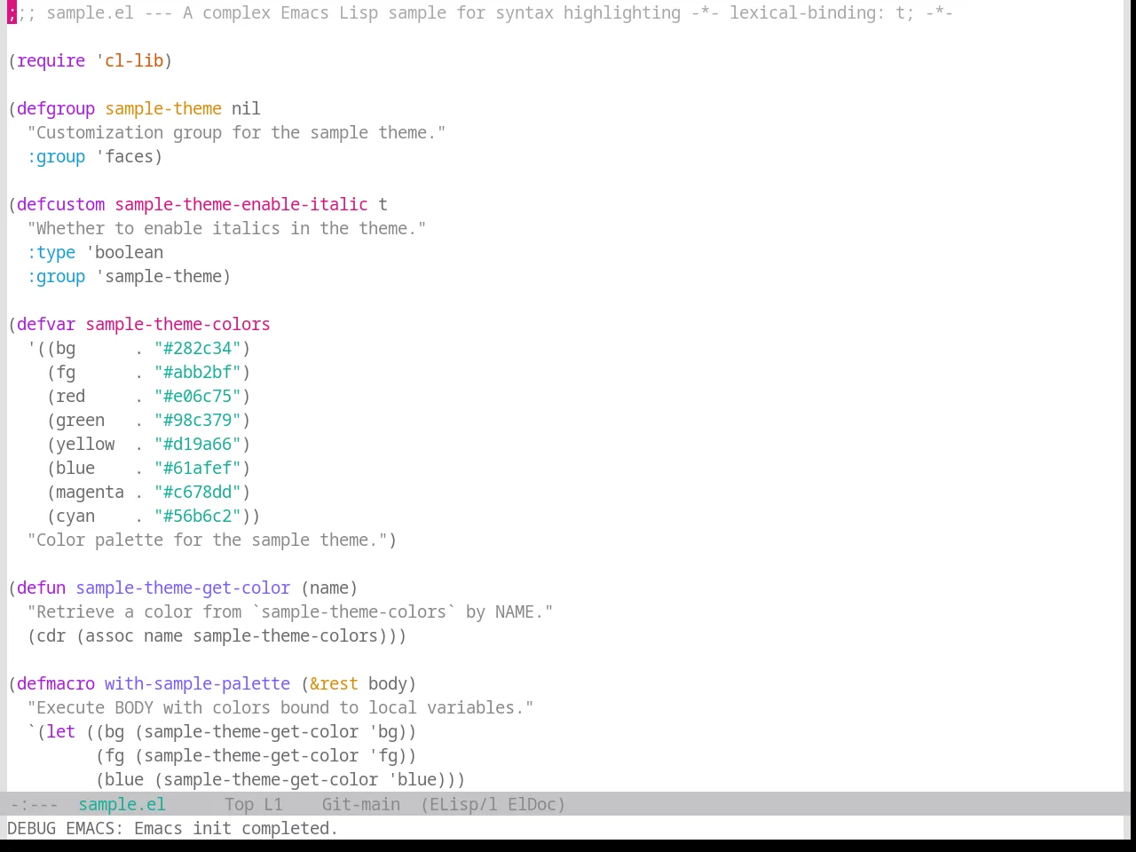 Base16 Unikitty Light Theme in emacs-lisp-mode