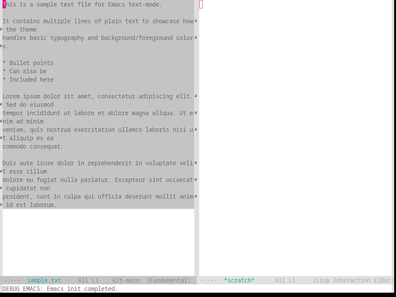 Base16 Unikitty Light Theme in fundamental-mode