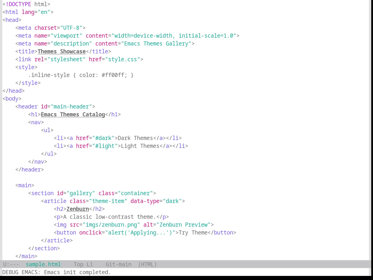 Base16 Unikitty Light Theme in html-mode