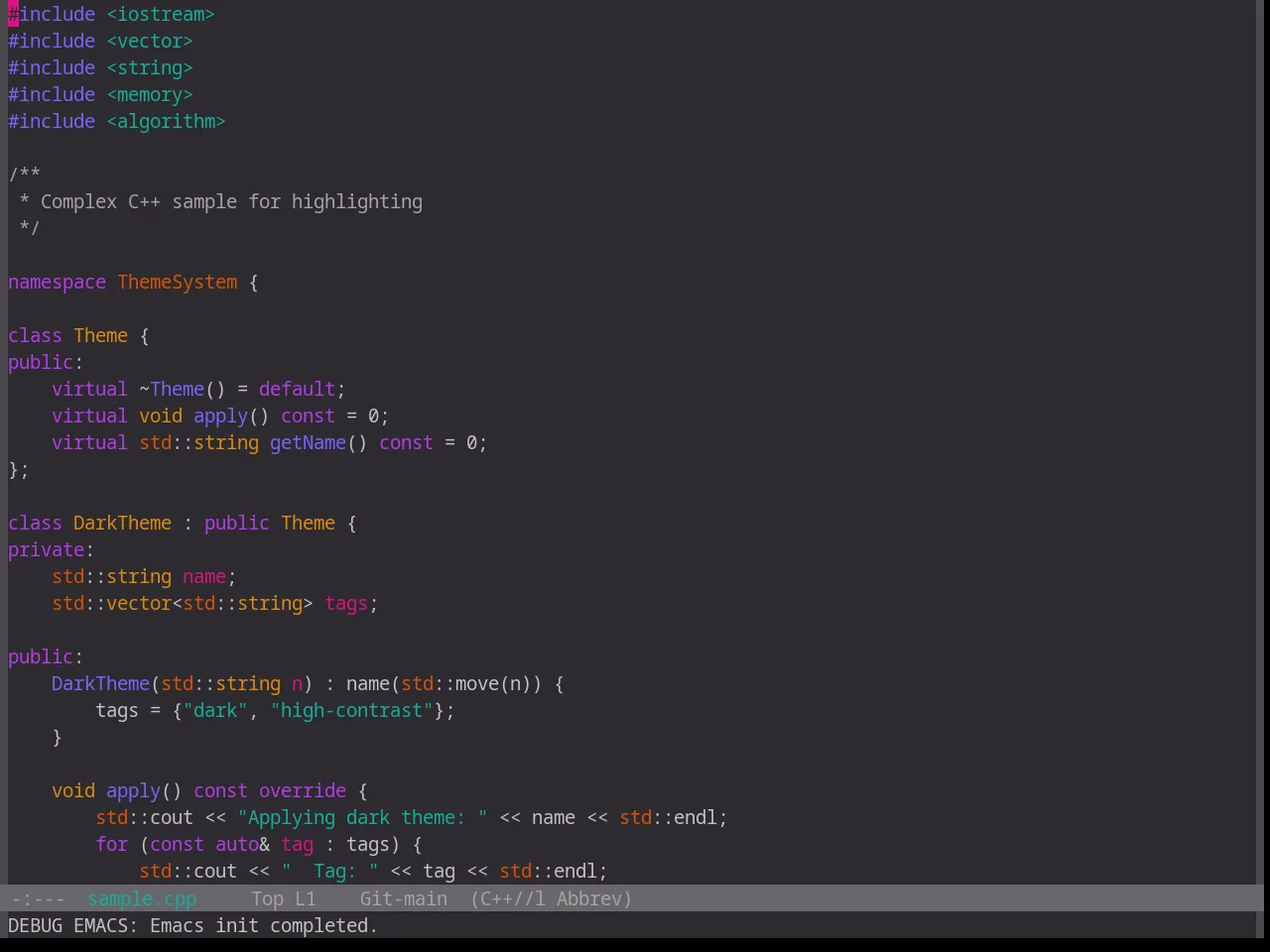 Base16 Unikitty Reversible Theme in c++-mode