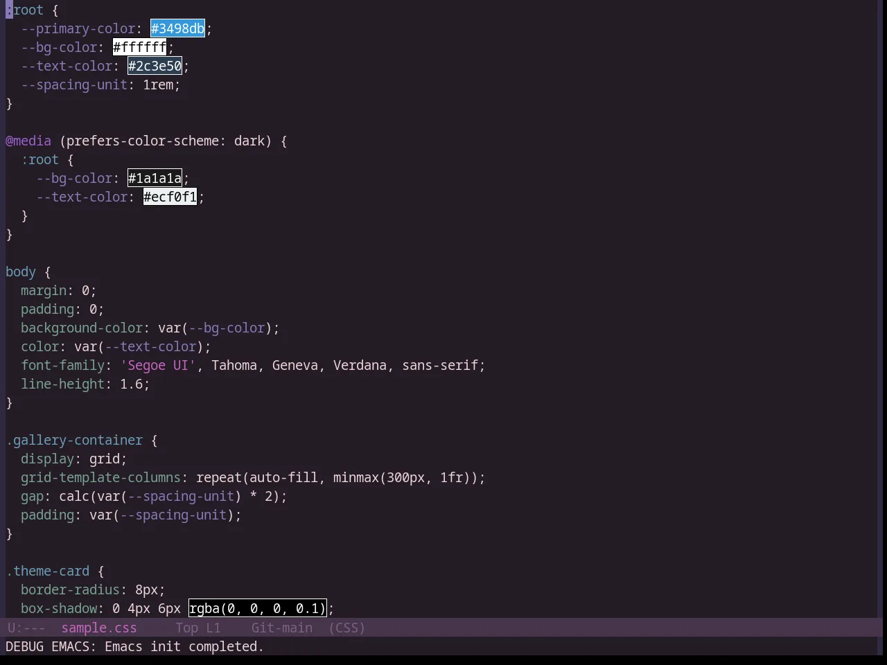 Base16 Uwunicorn Theme in css-mode