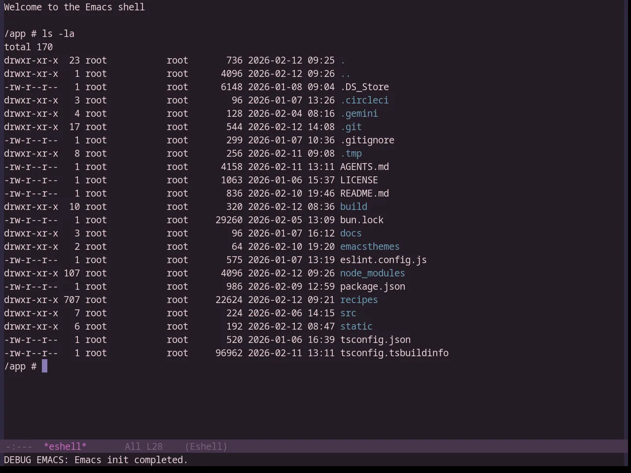 Base16 Uwunicorn Theme in eshell