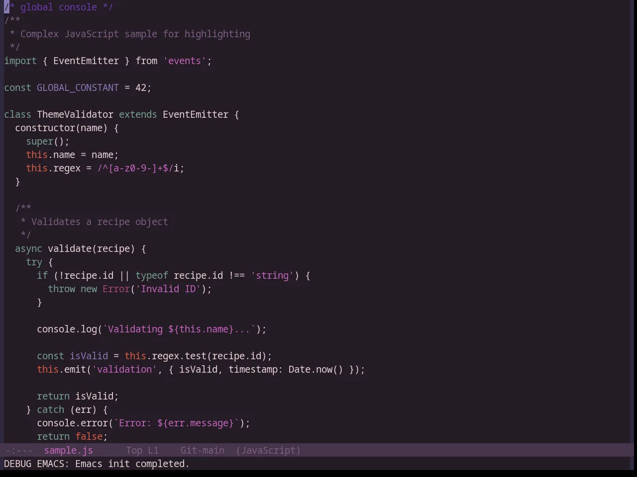 Base16 Uwunicorn Theme in javascript-mode